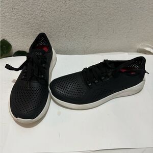 Crocs LiteRide Pacer Women's Black Sneaker Shoe Lace Up Women's 10 205234